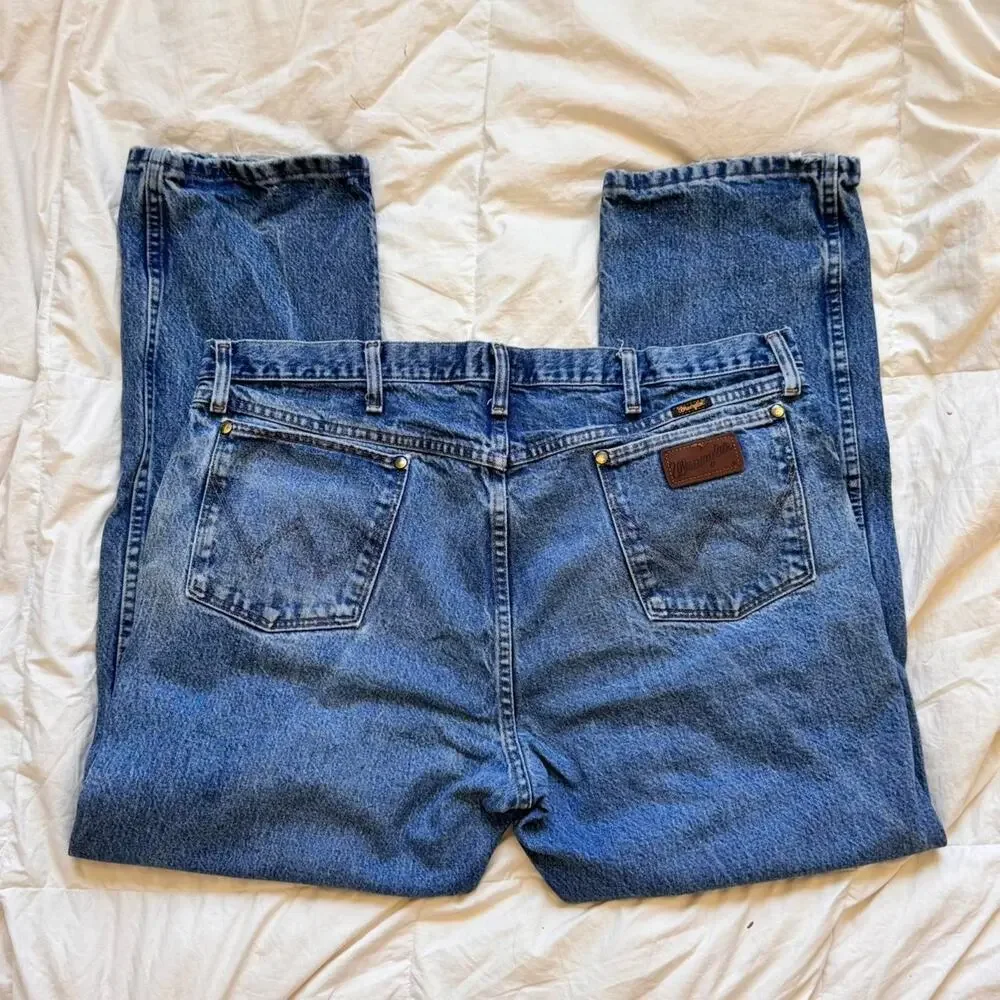 wrangler Regular fit mid‎ rise tapered jeans heavyweight 40x30 47MWZDS casual